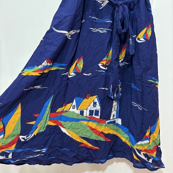 Anthropologie 52 Conversation Colloquial Boat Off Shoulder Midi Dress 2 Nautical - Picture 4 of 13